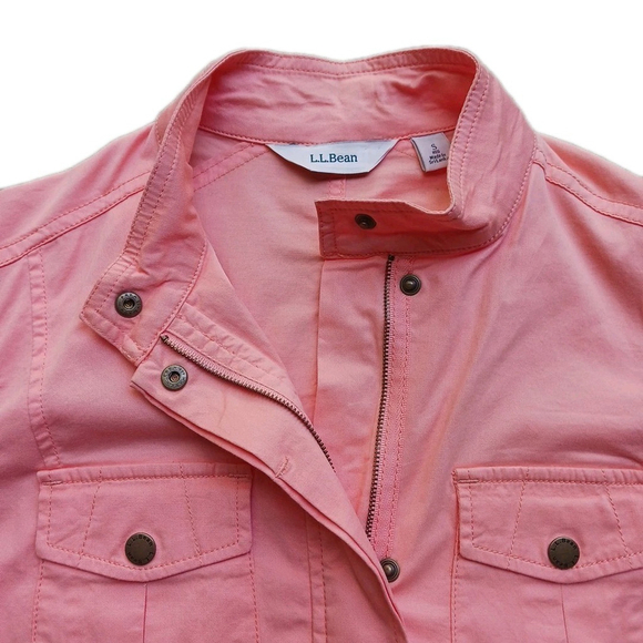 LL Bean Peach Freeport Field Utility Jacket Small - Picture 3 of 5
